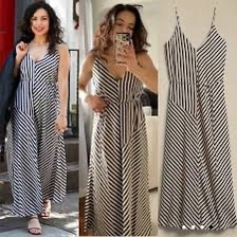 Banana Republic Gully Asymmetrical Seam Midi Dress Size XS